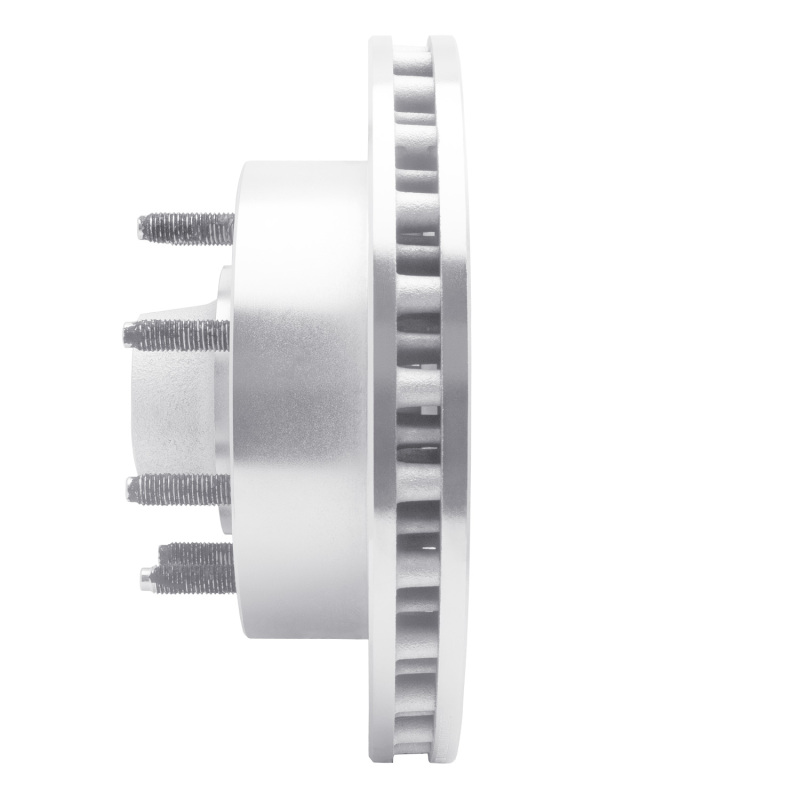 Ford F-350 Super Duty Brake Rotor (1) - Front Left - R1 Concepts - Drilled & Slotted - Silver - `99-`02